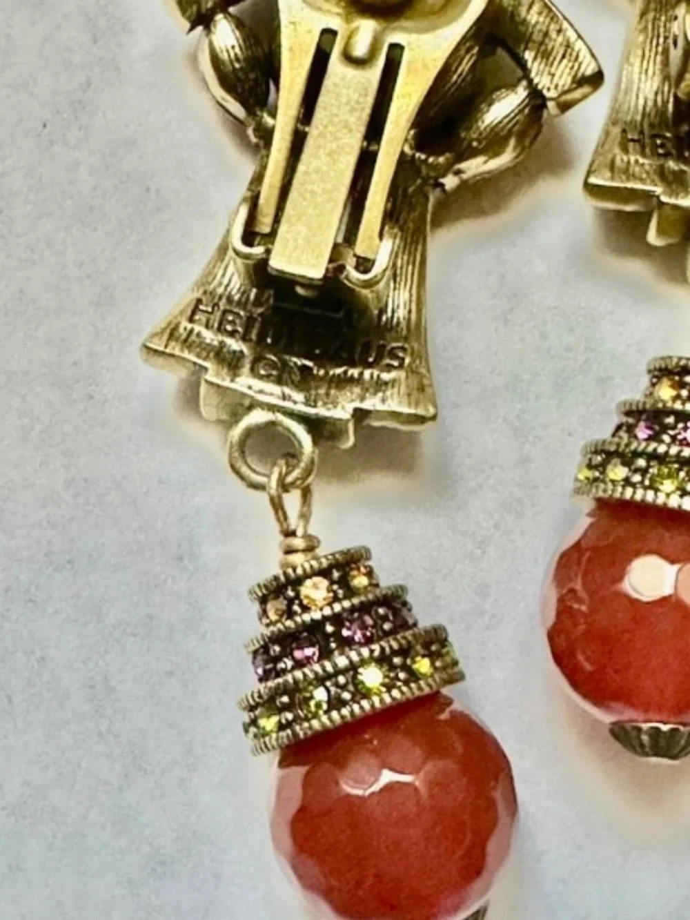 Heidi Daus Majestic Elegance Beaded Tassel Necklace & Crystal Earrings Set NWOB